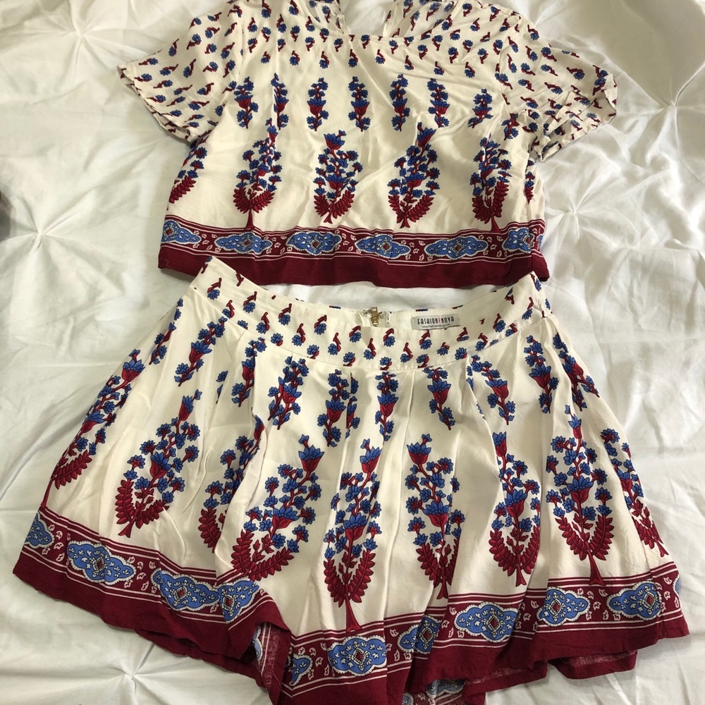 Summer matching set fashion nova